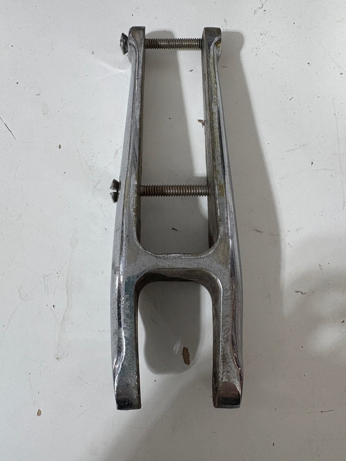 Chromed Bronze Tiller Hardware -- #4