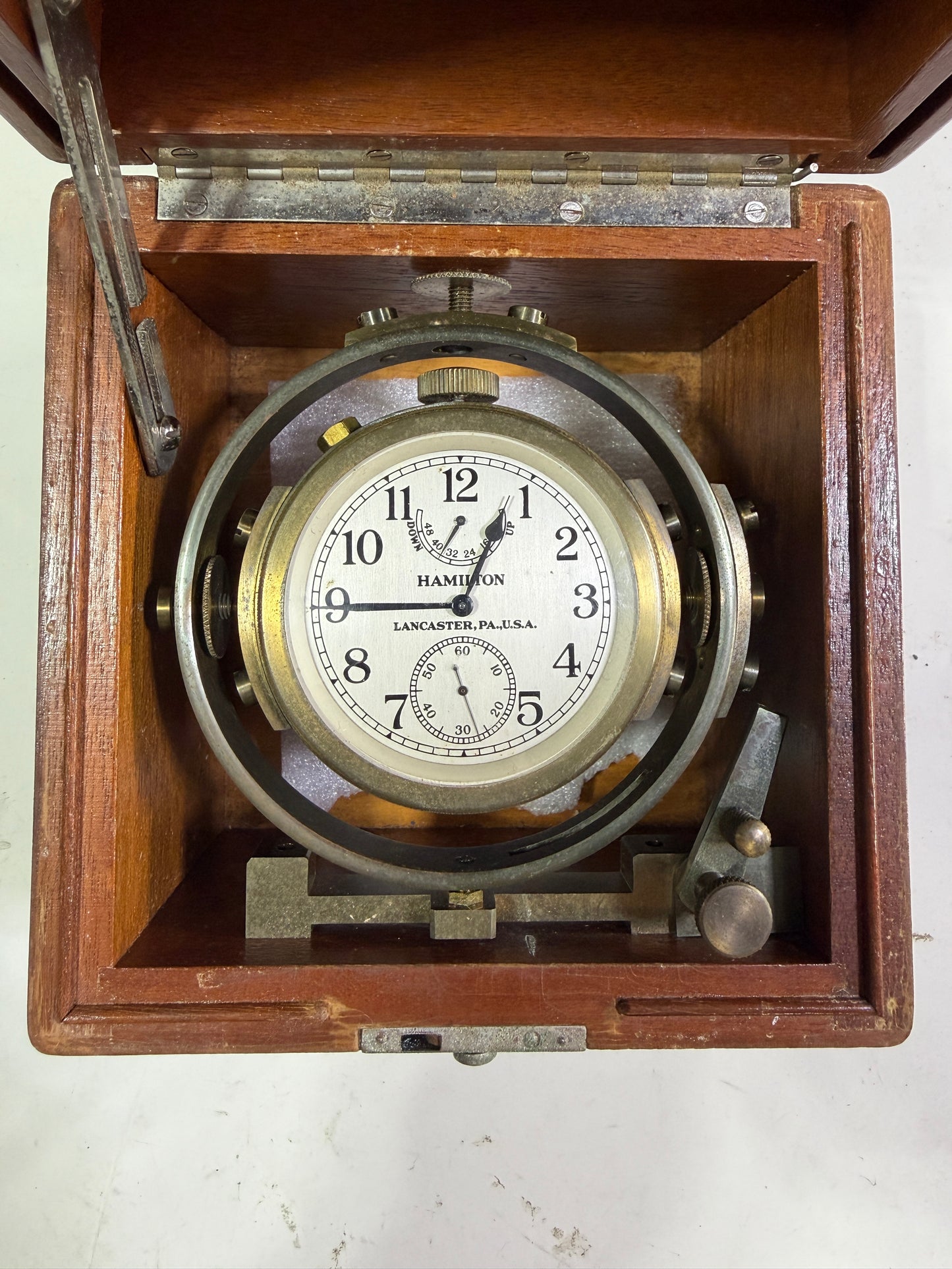 Vintage Hamilton Watch Co Marine Timepiece