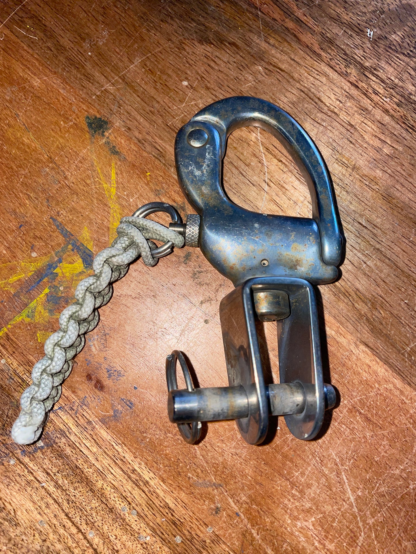 Large Stainelss Steel Schaefer Swivel Forked Bail Shackle - 9/16” Width