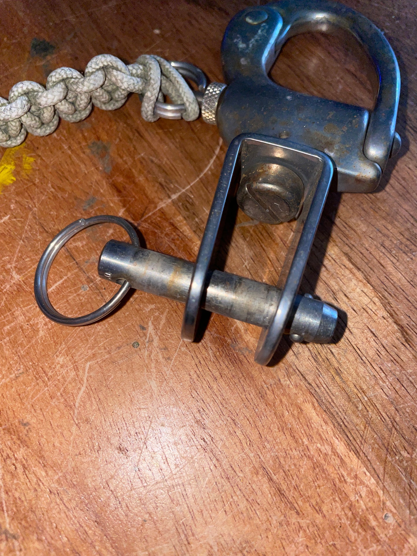 Large Stainelss Steel Schaefer Swivel Forked Bail Shackle - 9/16” Width