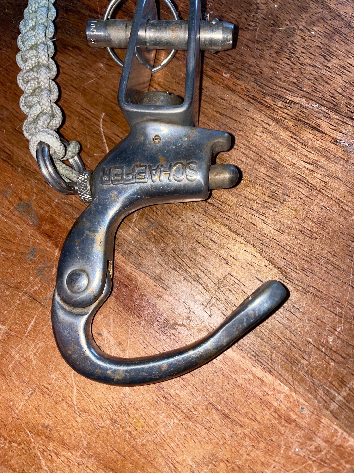 Large Stainelss Steel Schaefer Swivel Forked Bail Shackle - 9/16” Width