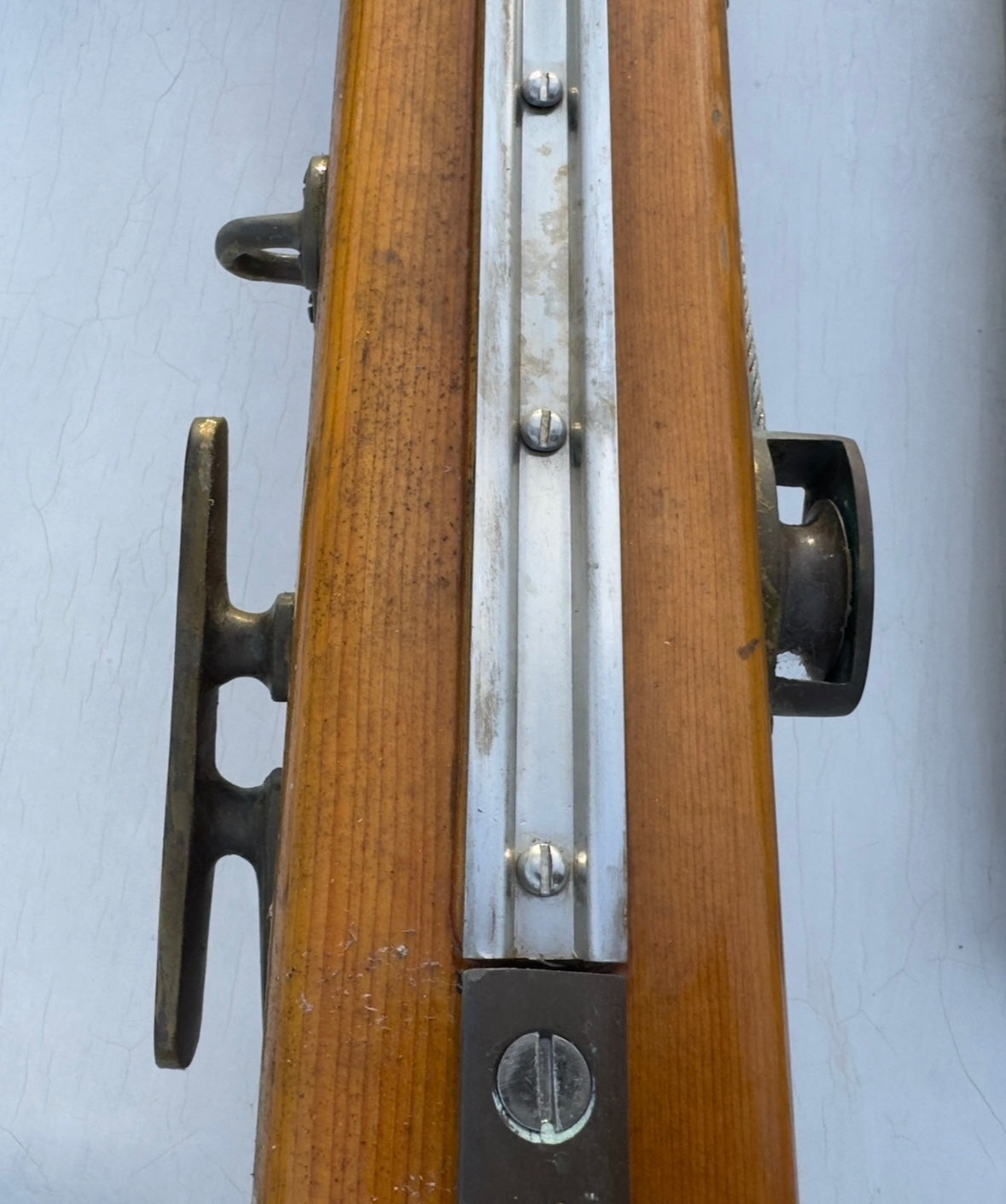 Wooden Boom with Lots of Bronze Hardware - Alden Priscilla 1971