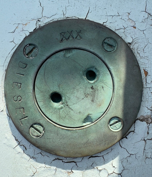 Vintage WC Bronze Diesel Fuel Cap - Alden Priscilla 1971