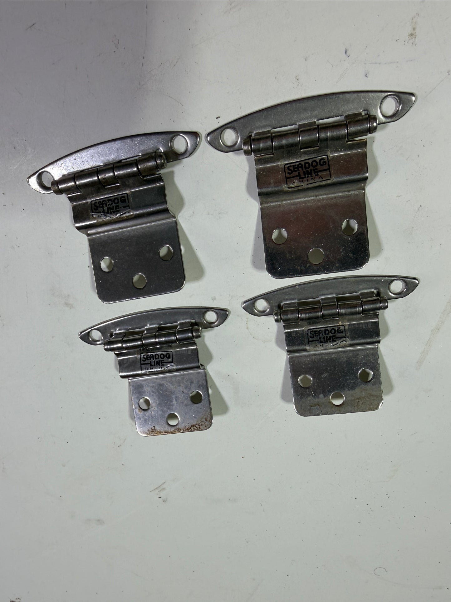 LOT of 4 Seadog Line Stainless Steel Semi - Concealed Hinges