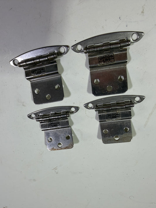 LOT of 4 Seadog Line Stainless Steel Semi - Concealed Hinges
