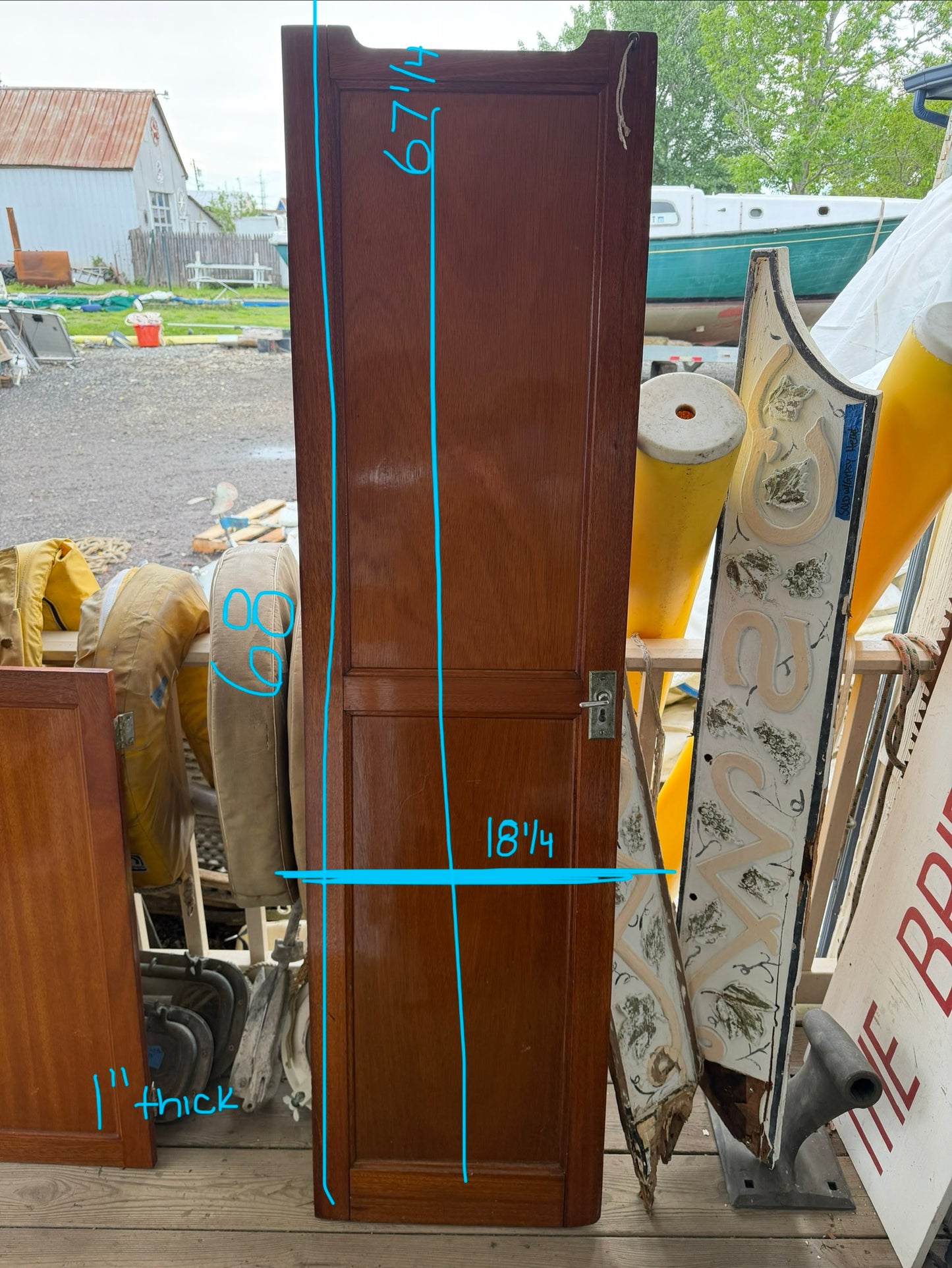 Islander 33 Interior Cabin Door - 68" Total Height x 18 1/4" Wide -- #69