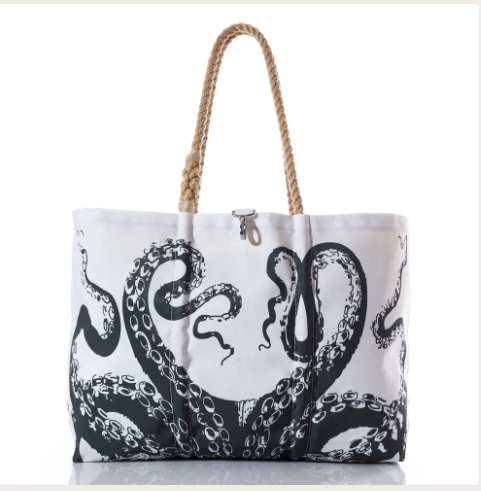 Sea Bags Octopus Large Tote with Clasp NEW