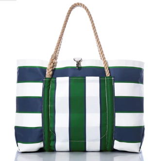 Sea Bag Preppy Stripe Pier Tote Large NEW