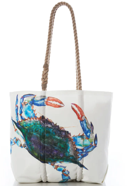 Sea Bags Watercolor Crab Medium Tote NEW