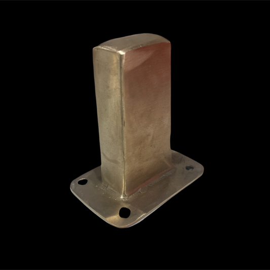 Metal bracket on a black background