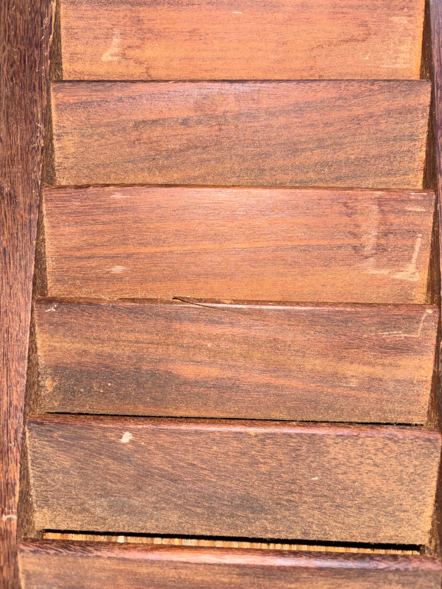 Close-up of wooden planks with a rustic texture
