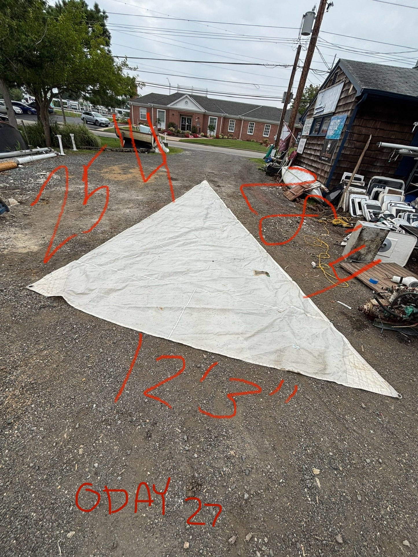 oday jib sail  with measurements