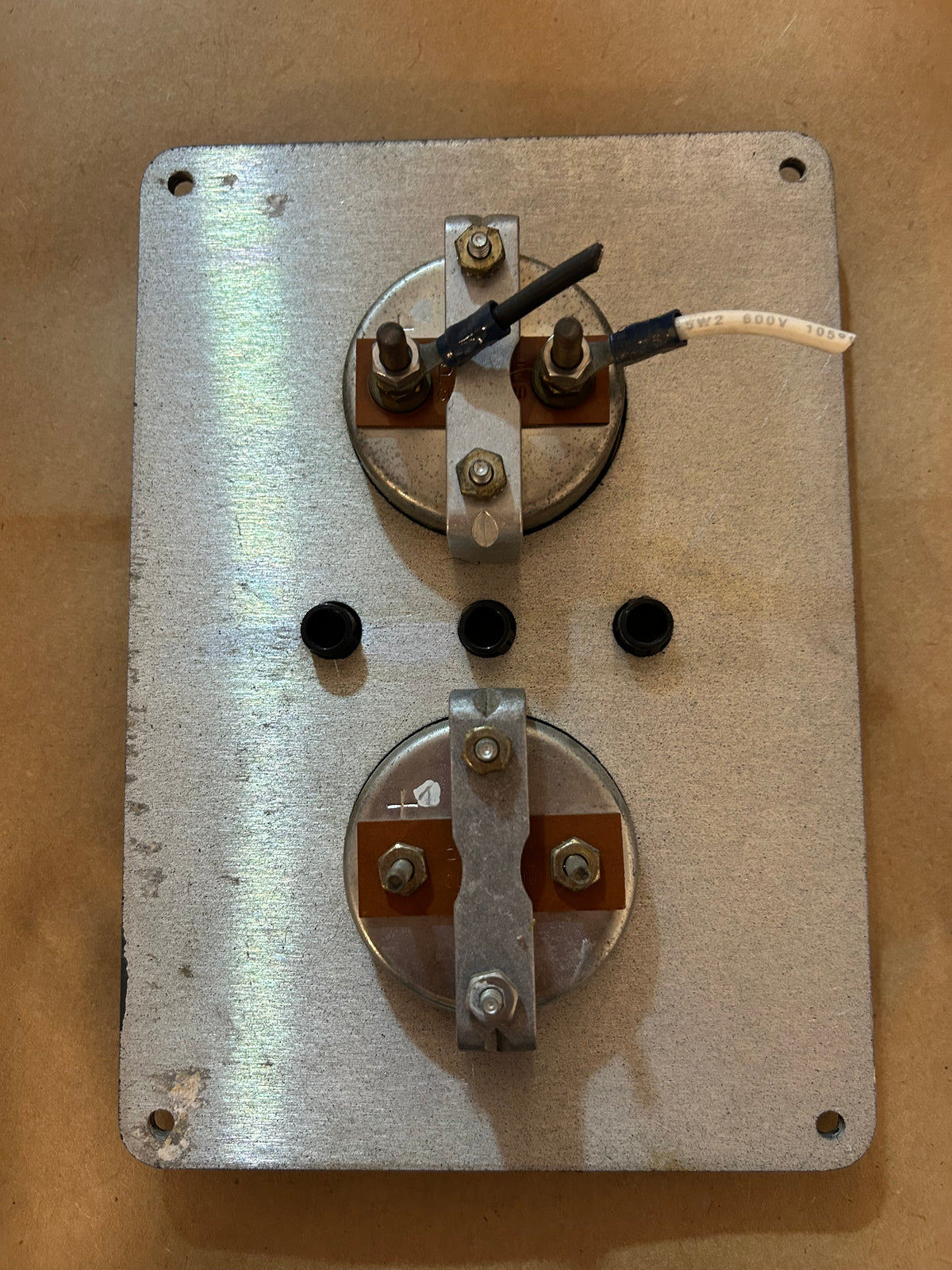 Weems & Plath AC Volt and Amperes Meter Panel