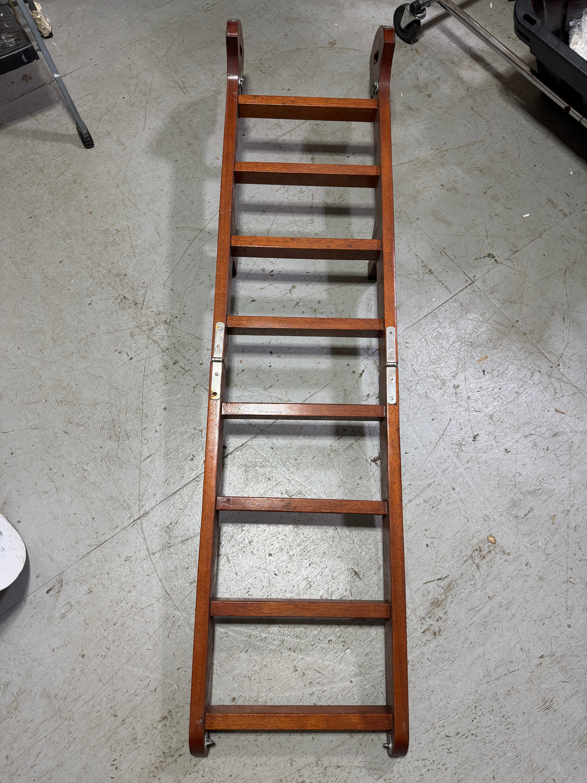 Teak Folding Ladder - 66” Total Length x 15 3/8” Width