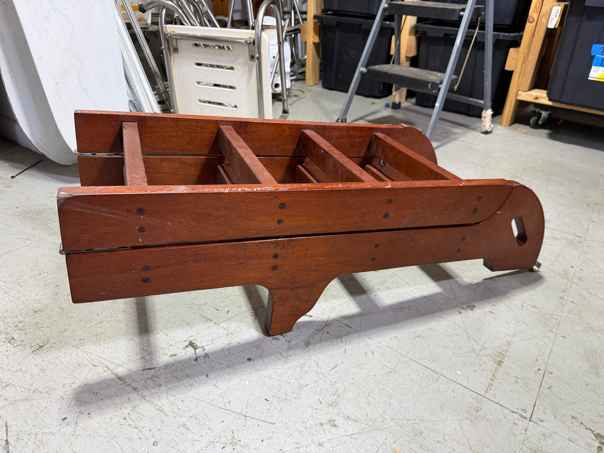 Teak Folding Ladder - 66” Total Length x 15 3/8” Width