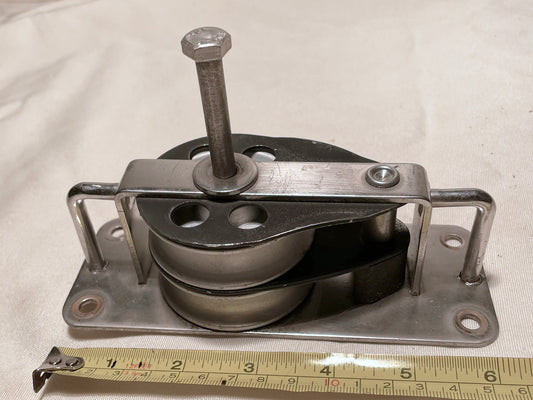 Stainless Steel & Aluminum Flat Mount Double Cheek Block