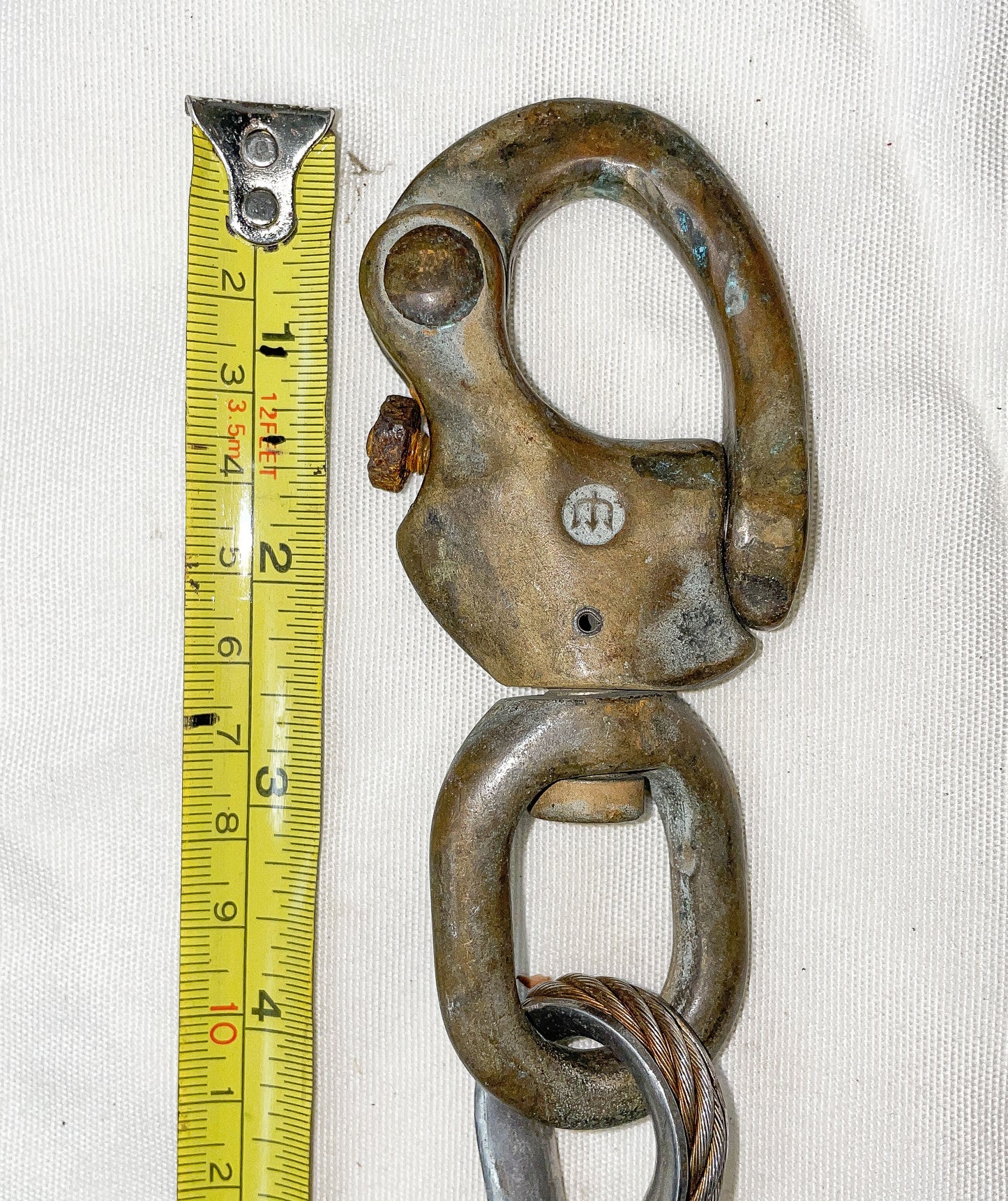 Vintage Merriman Bronze 3/4" Snap Shackle 4 3/8" Long Swivel Bail