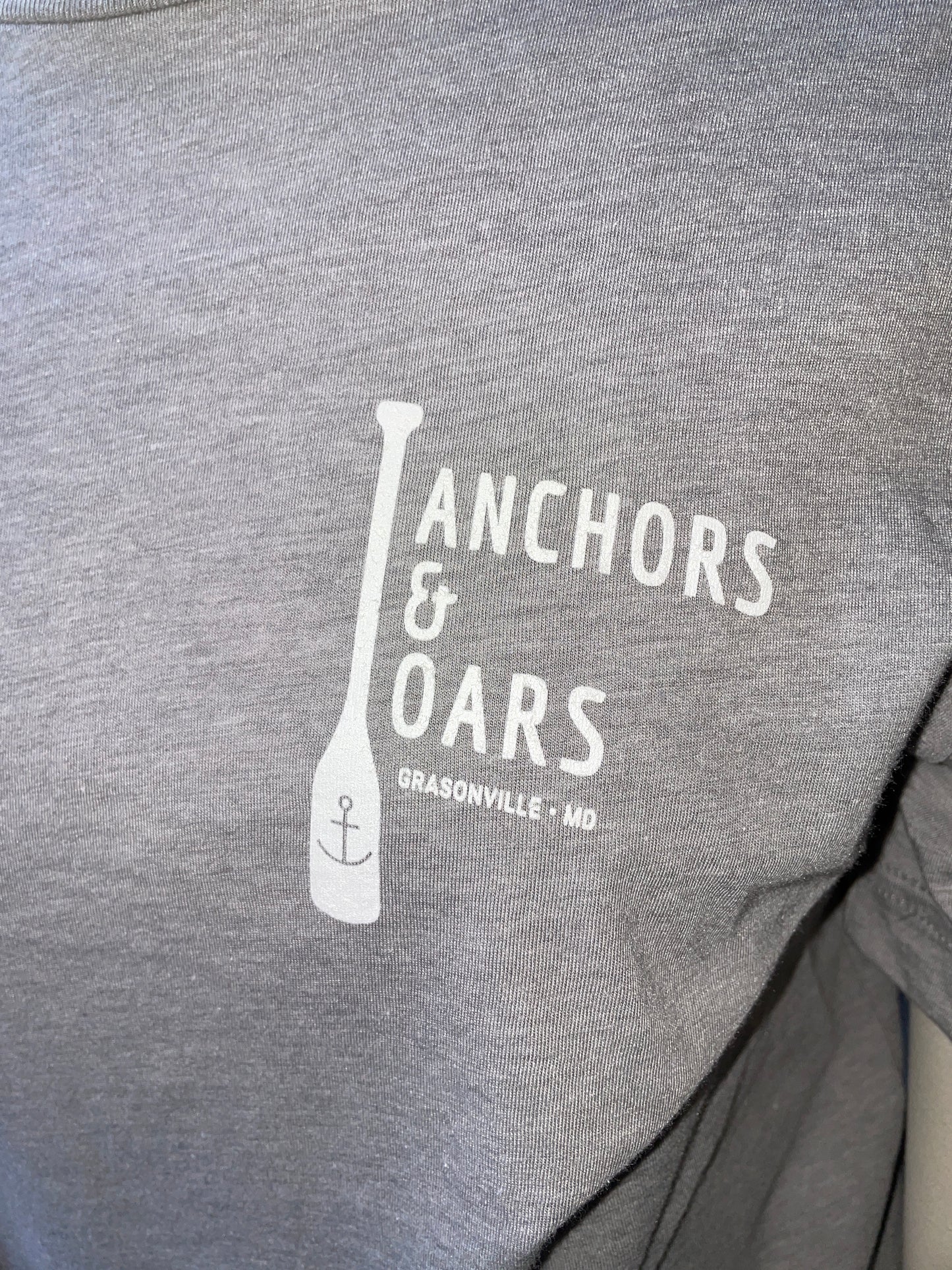 Anchors & Oars Light Weight Gray T Shirt tshirt