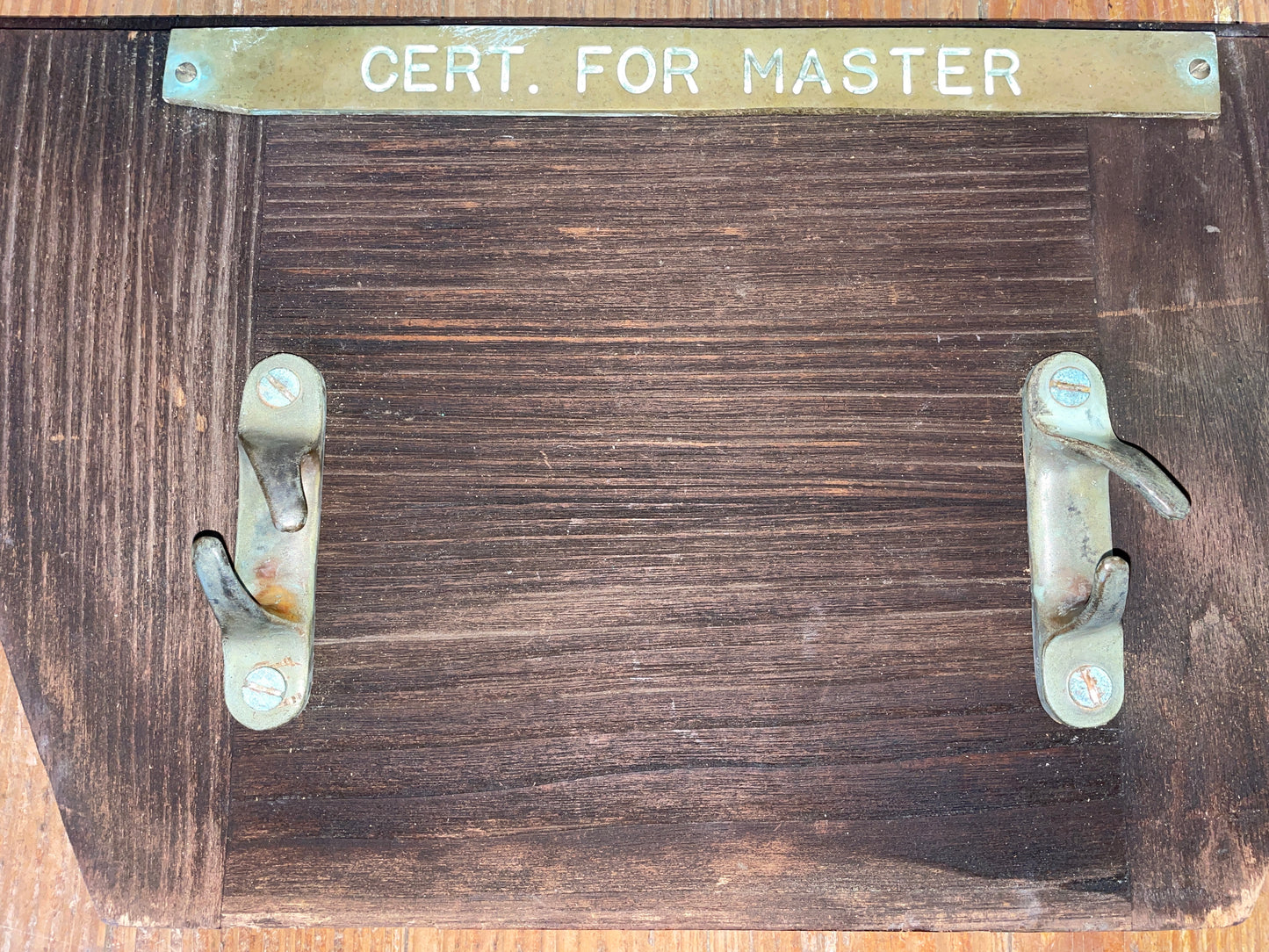 Repurposed Companion Board 2 Cleats & Cert. For Master Plaque Coat Rack Catalina 25