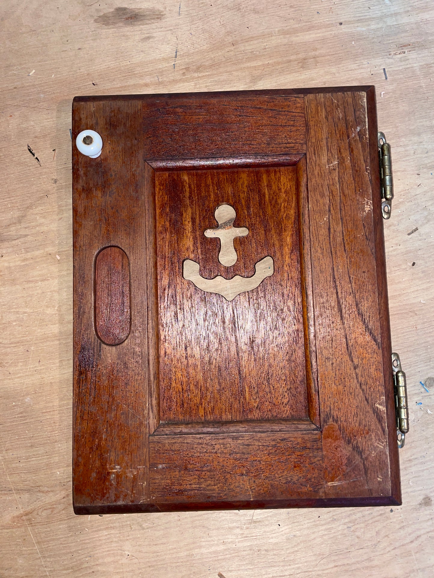 Teak Cabinet Door Off A Catalina 30 (Anchor Cutout)