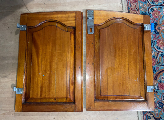 Pair Of Solid Teak Cabinet Doors