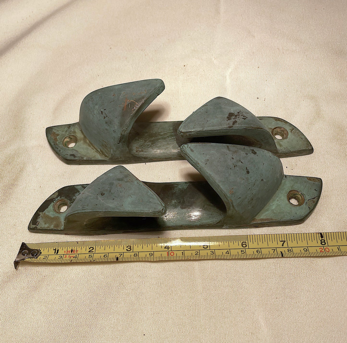 Bronze 8" Chock Cleat Pair Set Starboard & Port