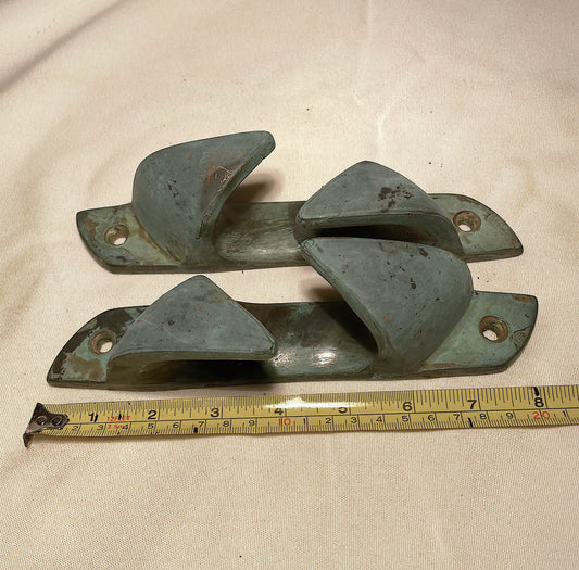 Bronze 8" Chock Cleat Pair Set Starboard & Port