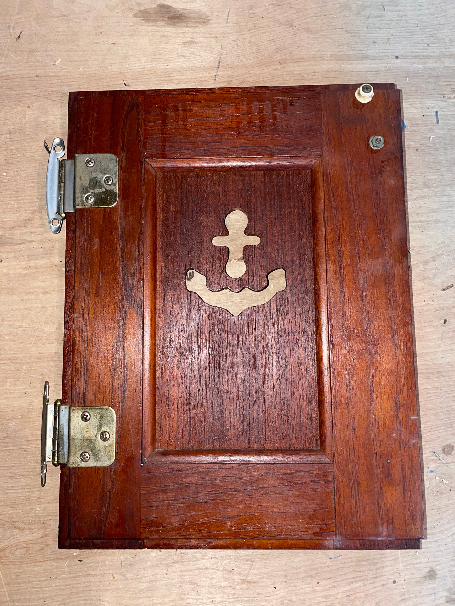 Teak Cabinet Door Off A Catalina 30 (Anchor Cutout)