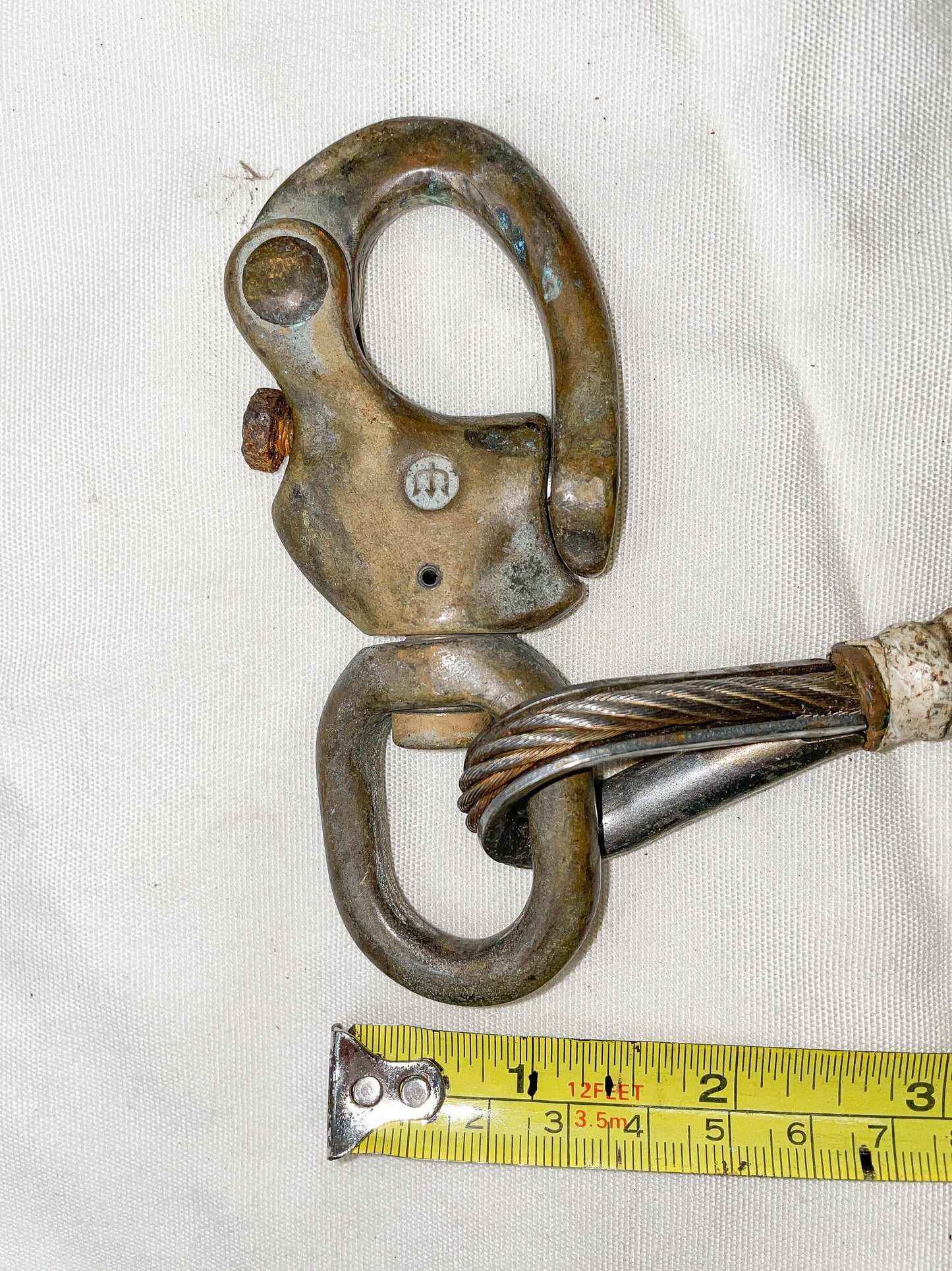 Vintage Merriman Bronze 3/4" Snap Shackle 4 3/8" Long Swivel Bail