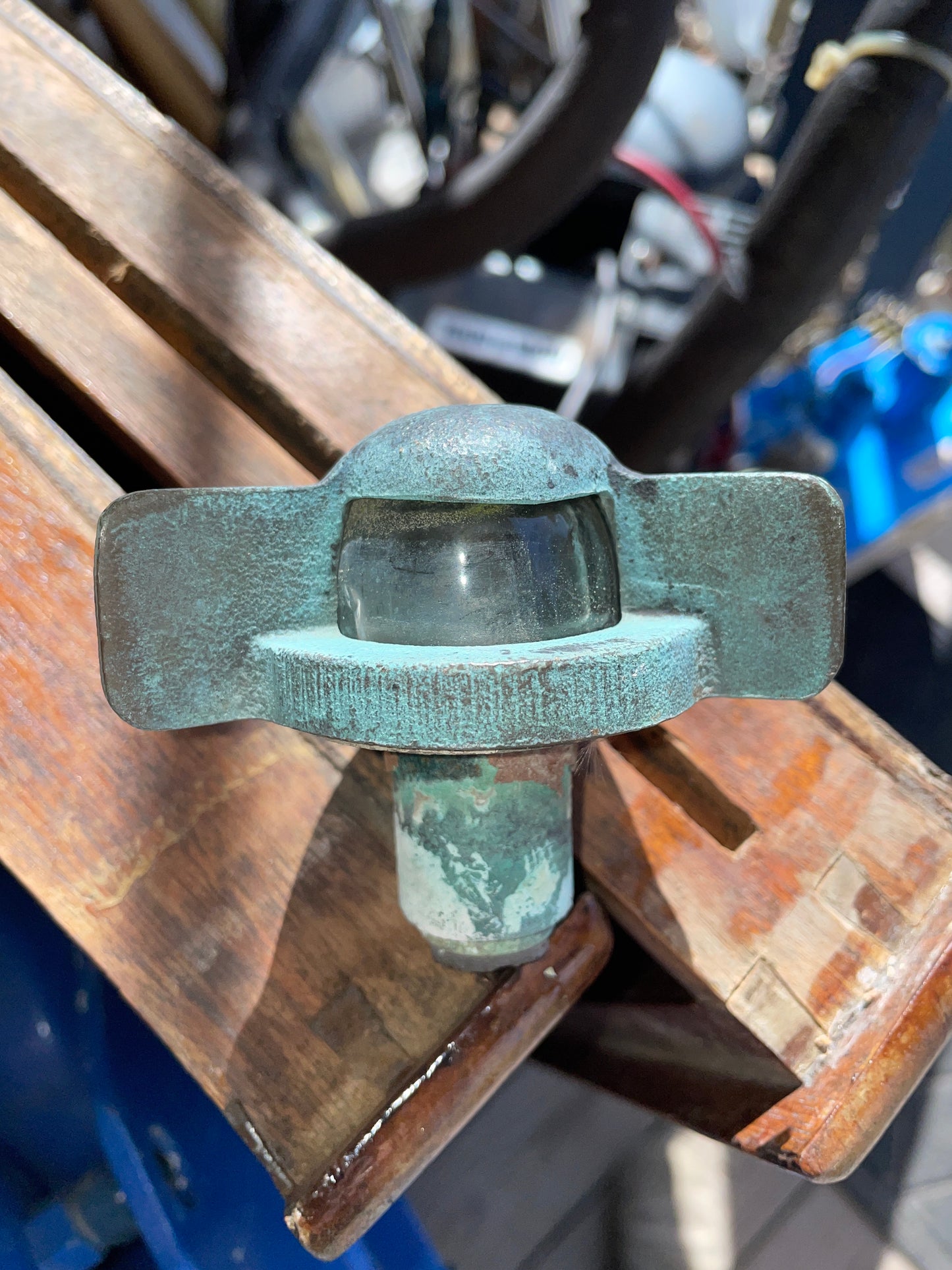 Vintage Bronze Stern Navigation Light -Clear Lens