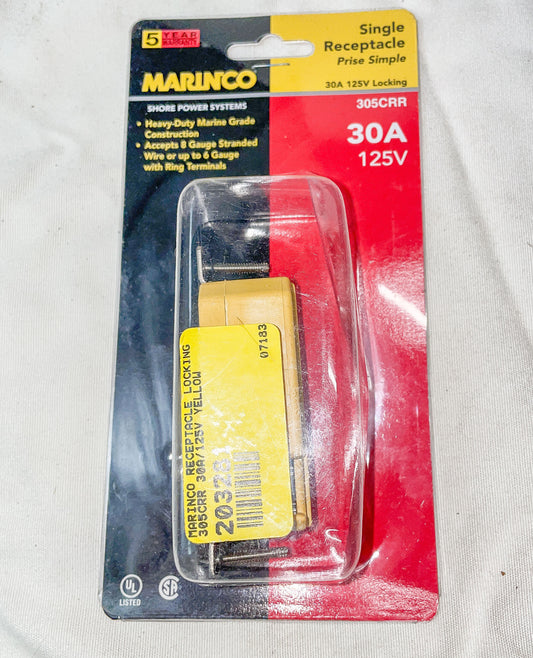 Marinco 30A/125V  Shore Power Locking Receptacale