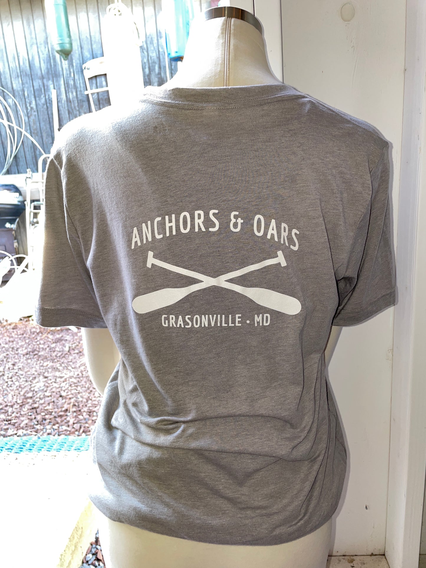 Anchors & Oars Light Weight Gray T Shirt tshirt