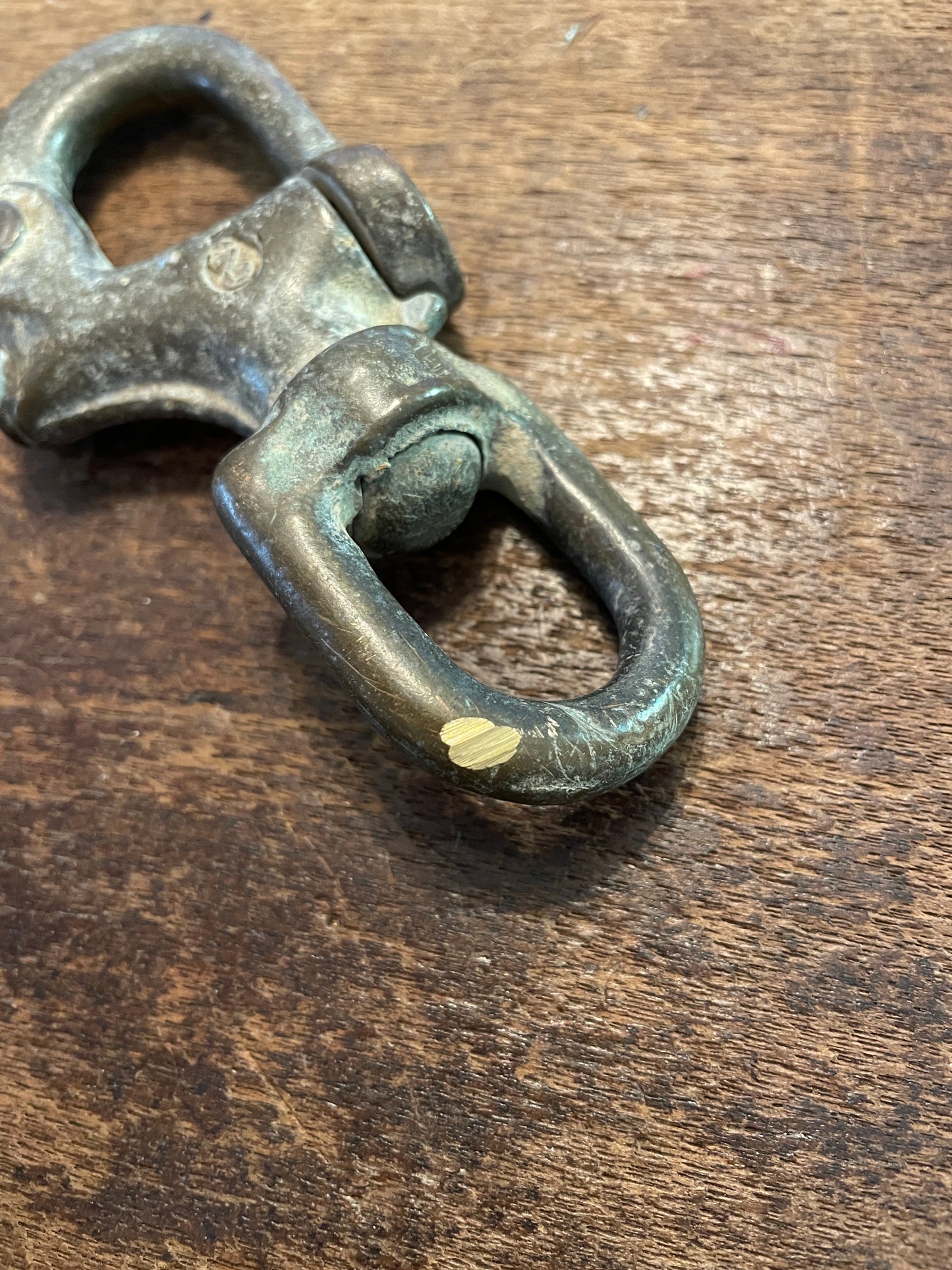 Vintage Merriman #2 Bronze 3/4" Snap Shackle Swivel Bail